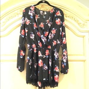 Design Lab floral shorts romper